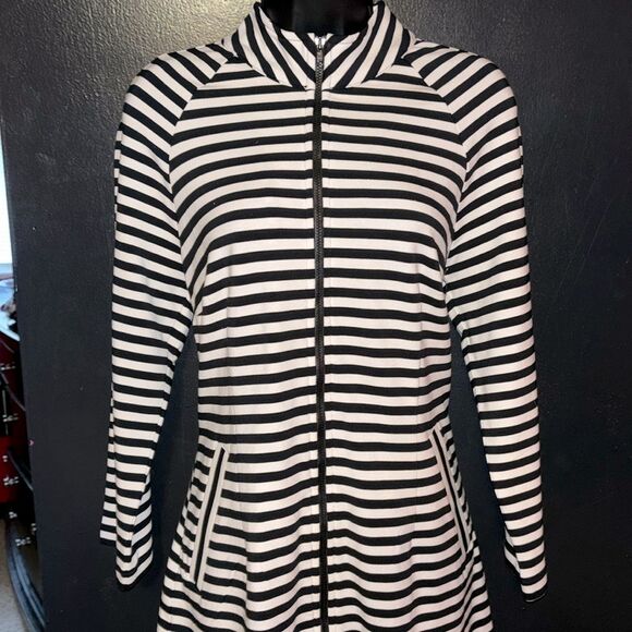 Cabi black and white striped MOD look Byline jacket. Sz small. - Picture 4 of 14
